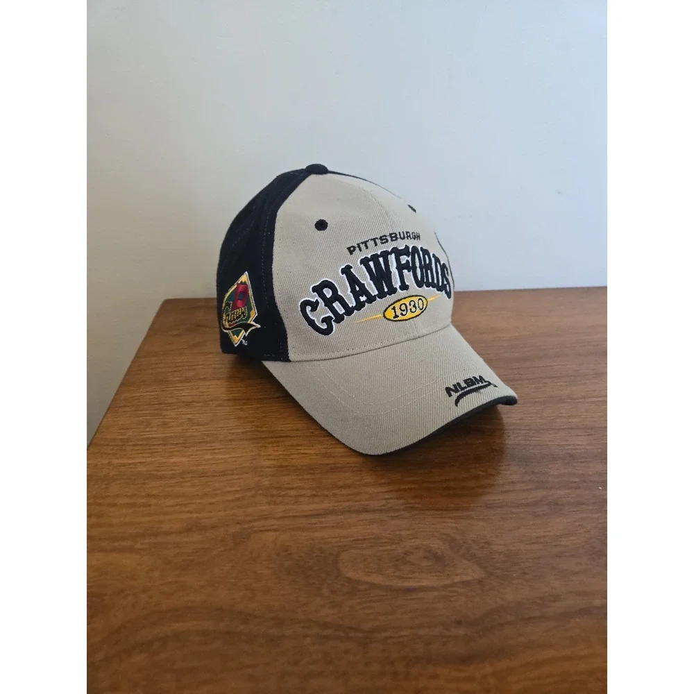 Vintage Pittsburgh Crawfords Negro League Hat BB Headwear Black Tan NLBM Cap
